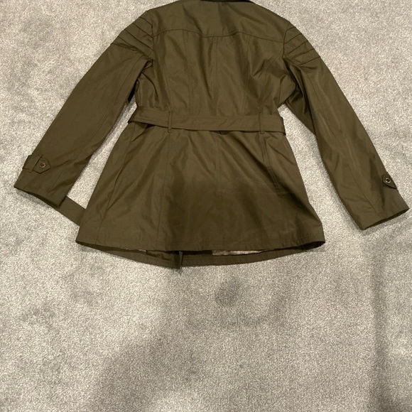 Michael Kors Olive Trench Coat with Belt size large - Picture 5 of 5